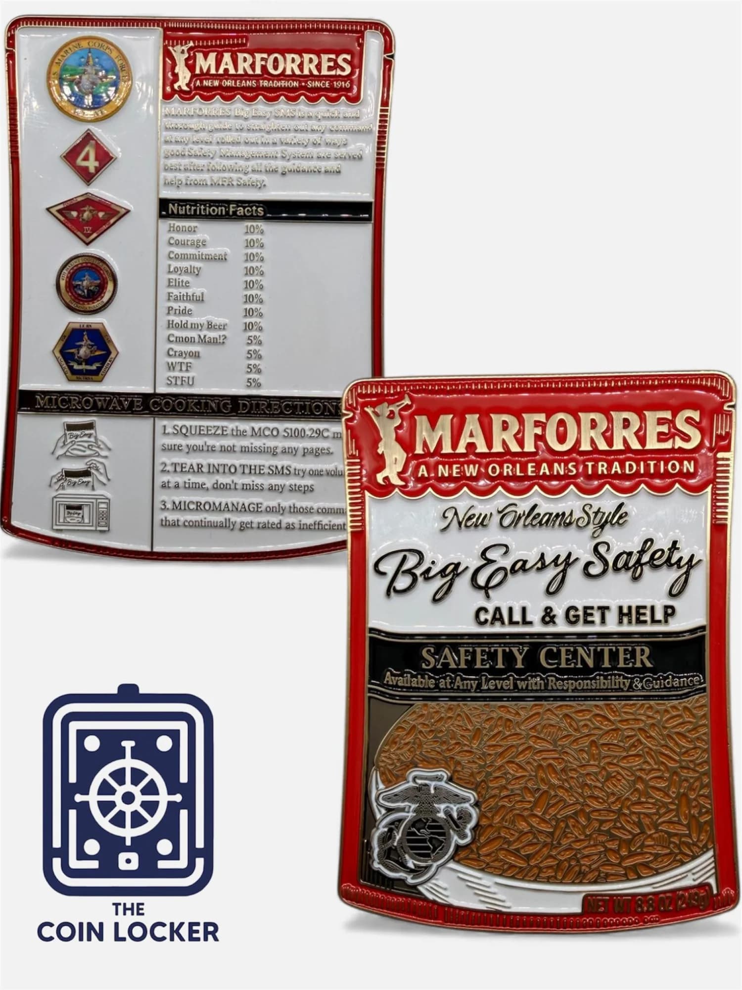 MARFORRES Big Easy Safety — custom challenge coin (Marine Forces Reserve safety stand-down)